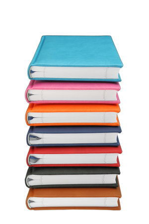 stack of books isolated on white background.の写真素材