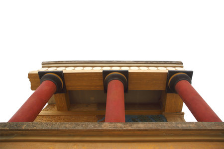 Knossos palace archaeological site Crete Greece isolated on white transparent backgroundの写真素材