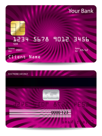 Cool credit card design のイラスト素材