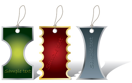 3 colored labelsのイラスト素材