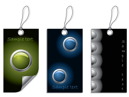 Dark label setのイラスト素材