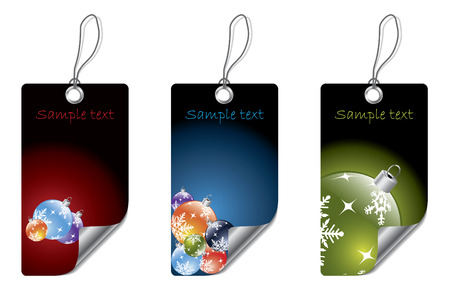  Christmas dark labelsのイラスト素材