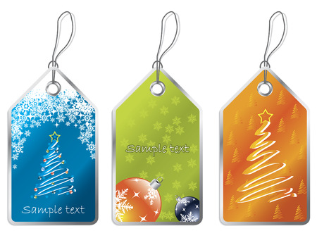  Christmas labels setのイラスト素材