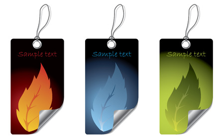 Leaf labels setのイラスト素材