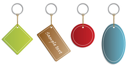  Labels hanging on ringsのイラスト素材