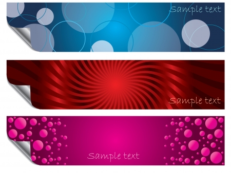 Set of three bannersのイラスト素材