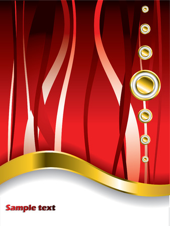 Stylish gold rings and buttonsのイラスト素材