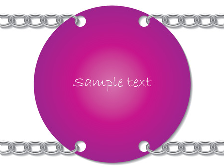 Chained pink cardのイラスト素材