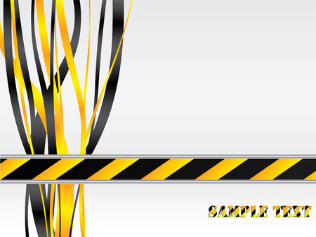 Warning with ribbonのイラスト素材