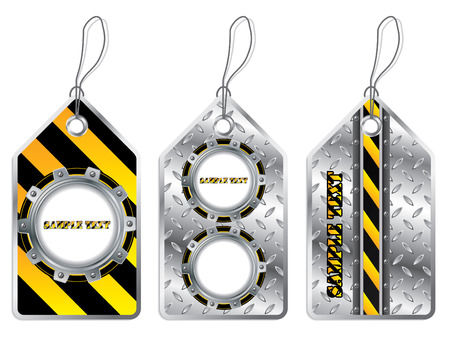 Construction label set のイラスト素材