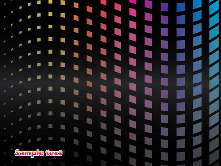 Rainbow dotted waveのイラスト素材