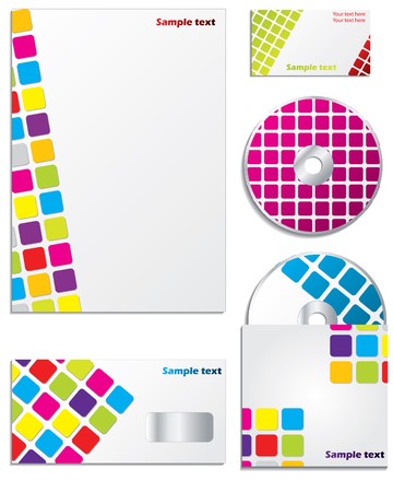 Cool design for company business set with vivid colorsのイラスト素材