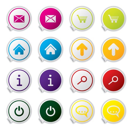 web sticker set of sixteenのイラスト素材