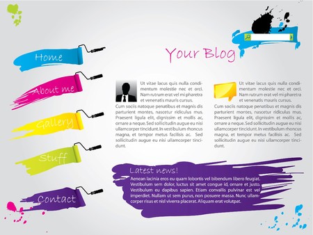 Cool painted website template designの写真素材