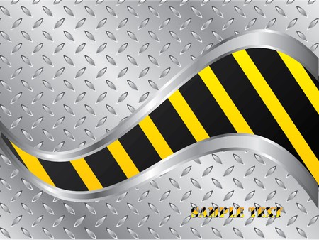 Steel plate background with waveのイラスト素材