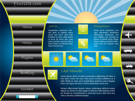 Touristic website templateのイラスト素材