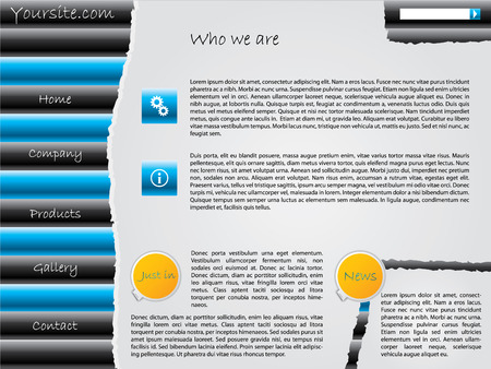 Ripped website designのイラスト素材