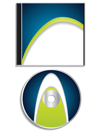 Blue cd and case designのイラスト素材