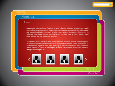 Tiled website template のイラスト素材