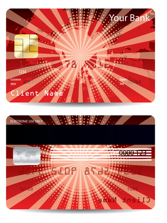 Red credit card designのイラスト素材