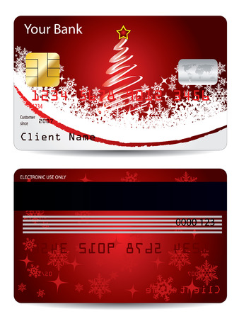 Christmas credit card designのイラスト素材