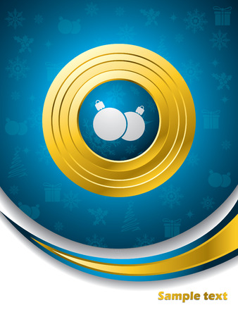 Blue christmas brochureのイラスト素材