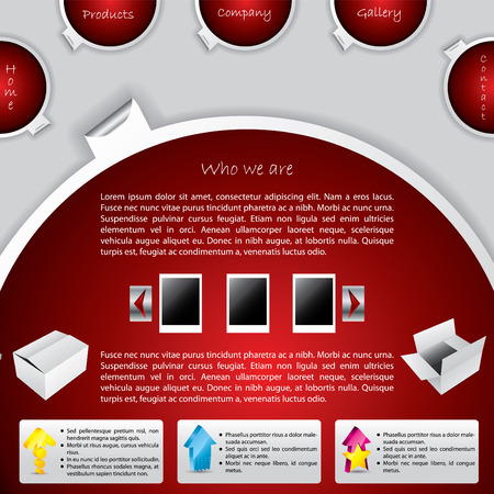 Red labeled website template designのイラスト素材