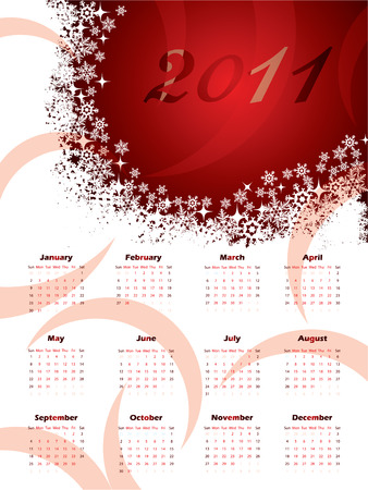 2011 christmas calendarのイラスト素材