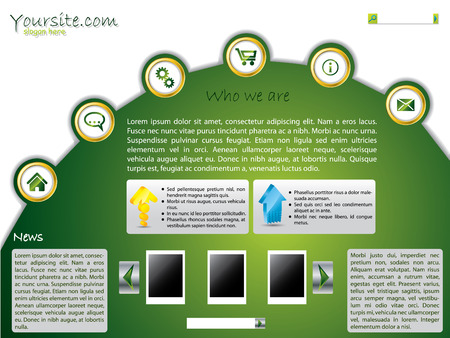 Green web template designのイラスト素材