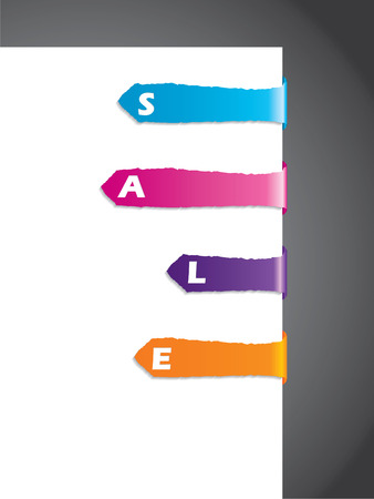 Ripped paper tagsのイラスト素材