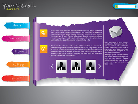 Ripped label web template designのイラスト素材