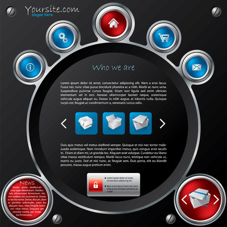 Technology web template designのイラスト素材