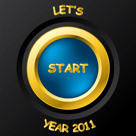 2011 start buttonのイラスト素材