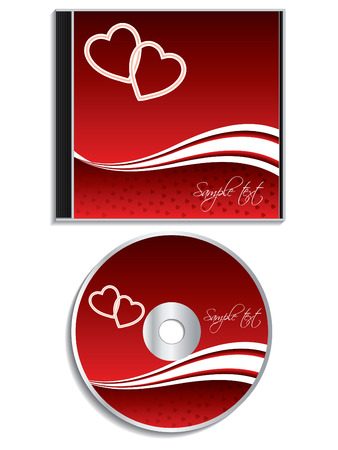 Valentine day cd cover designのイラスト素材
