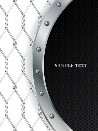 Black dots and metallic wire designのイラスト素材