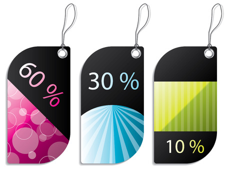 Discount label set of threeのイラスト素材