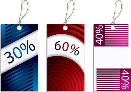 Cool design label set of threeのイラスト素材