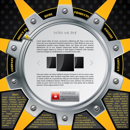New cogwheel website template designのイラスト素材