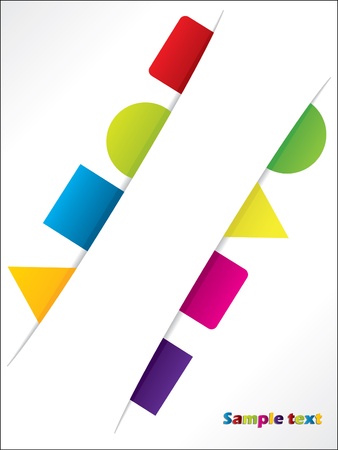 Abstract brochure design with cool colors and shapesのイラスト素材