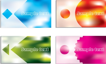 Abstract business card design with vivid colorsのイラスト素材