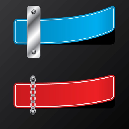 Cool shopping sticker design in red and blue colorのイラスト素材