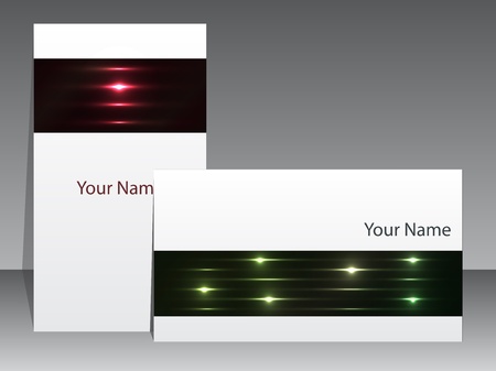 Abstract white business card design with plasma effectsのイラスト素材