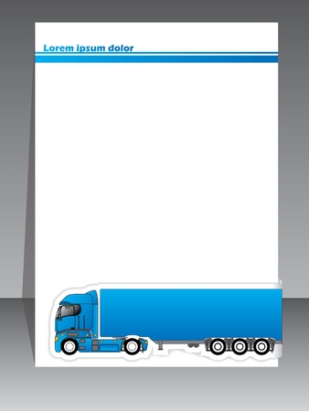 Cool brochure design for transportation companies on grey backgroundのイラスト素材