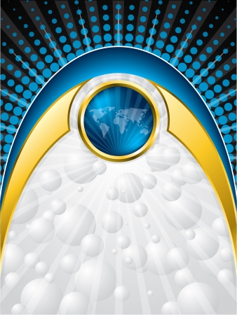 Bursting abstract brochure design with futuristic elementsのイラスト素材