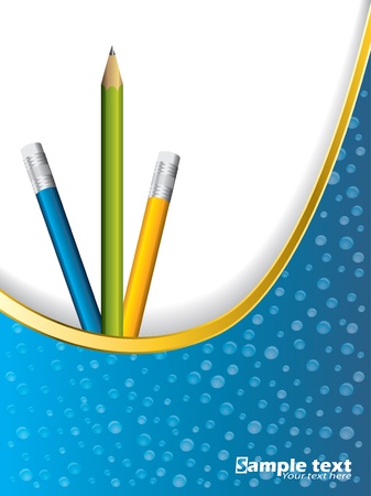 Background design with pencils for school startのイラスト素材