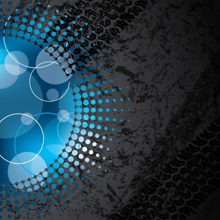 Abstract grunge background with blue dotted halftoneのイラスト素材