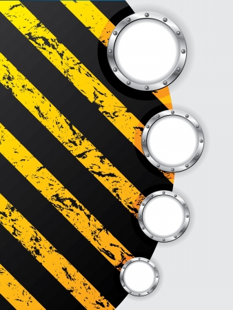 Abstract industrial background design with metallic ringsのイラスト素材