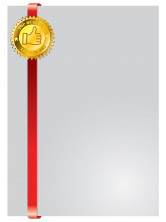 Brochure design template with seal のイラスト素材