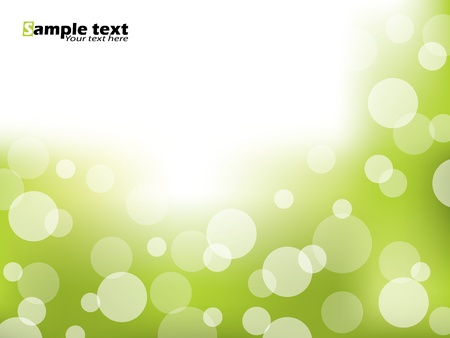 Abstract green brochure design with transparent bubbles のイラスト素材