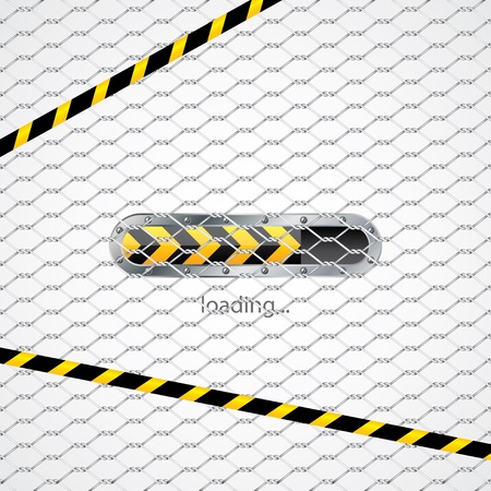 Loading screen behind wired fence background designのイラスト素材